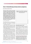 Use of Chemotherapy During Human Pregnancy