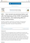 Hair Steroid Concentration Before and After the Beginning of the COVID-19 Pandemic in Preschoolers: The Moderating Effect of Family Characteristics