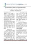 Formulation and Evaluation of Herbal Shampoo Powder