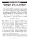 Relationship Between Androgen Levels and Blood Pressure in Young Women With Polycystic Ovary Syndrome