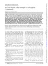 To Feel Again: The Strength of a Support Community