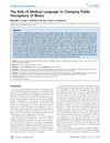 The Role of Medical Language in Changing Public Perceptions of Illness