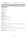 An Evaluation of Collagen Peptide for Transdermal Delivery Using Strat-M Membrane and Excised Mouse Skin