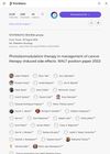 Photobiomodulation Therapy in Management of Cancer Therapy-Induced Side Effects: WALT Position Paper 2022