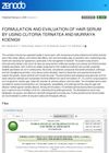 Formulation and Evaluation of Hair Serum Using Clitoria Ternatea and Murraya Koenigii