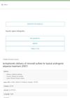 Iontophoretic Delivery of Minoxidil Sulfate for Topical Androgenic Alopecia Treatment