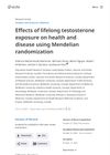 Decision Letter: Effects of Lifelong Testosterone Exposure on Health and Disease Using Mendelian Randomization