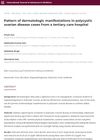 Pattern of Dermatologic Manifestations in Polycystic Ovarian Disease Cases from a Tertiary Care Hospital