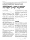Hyperandrogenemia in Women with Polycystic Ovary Syndrome: Prevalence, Characteristics, and Association with Body Mass Index