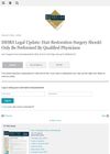 ISHRS Legal Update: Hair Restoration Surgery Should Only Be Performed by Qualified Physicians