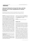 Alternative Method for Creating Fine Hairs with Hair Removal Laser in Hair Transplantation for Hairline Correction