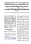 Comparison of Linear Regression, Decision Tree Regression, and Random Forest Regression Algorithms in Predicting Baldness Risk