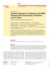 Urinary Retention in Patients with BPH Treated with Finasteride or Placebo Over 4 Years