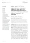 Effects of Olive Leaf Extract Supplementation on Systemic Markers of Tissue Aging and Remodeling in Postmenopausal Women: A Randomized Controlled Trial with Exploratory Skin Outcomes