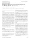 The Diagnosis of Polycystic Ovary Syndrome: The Criteria Are Insufficiently Robust for Clinical Research