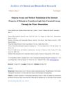 Alopecia Areata and Medical Modulation of the Intrinsic Property of Melanin to Transform Light Into Chemical Energy Through Water Dissociation