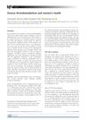 Venous Thromboembolism and Women's Health