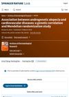 Association Between Androgenetic Alopecia And Cardiovascular Diseases: A Genetic Correlation And Mendelian Randomization Study