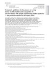 Framework Guidelines for the Process of Caring for the Health of Adolescent Transgender and Non-Binary People Experiencing Gender Dysphoria: The Position Statement of the Expert Panel