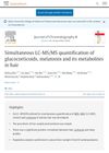 Simultaneous LC-MS/MS Quantification of Glucocorticoids, Melatonin, and Its Metabolites in Hair