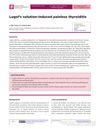 Lugol's Solution-Induced Painless Thyroiditis