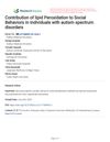 Contribution of Lipid Peroxidation to Social Behaviors in Individuals with Autism Spectrum Disorders