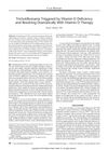 Trichotillomania Triggered by Vitamin D Deficiency and Resolving Dramatically With Vitamin D Therapy