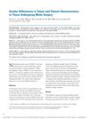 Gender Differences in Tumor and Patient Characteristics in Those Undergoing Mohs Surgery