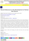 Recent Advances in the Development of Herbal Hair Serum