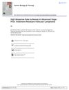 High Response Rate to Bexxar in Advanced Stage Prior Treatment-Resistant Follicular Lymphoma