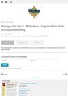 Message from Paul J. McAndrews, Program Chair of the 2010 Annual Meeting