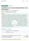 Sex Differences in Opioid-Mediated Effects: Role of Androgens