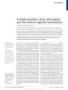 A Family Business: Stem Cell Progeny Join the Niche to Regulate Homeostasis