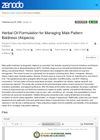 Herbal Oil Formulation for Managing Male Pattern Baldness (Alopecia)