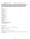 Establishment and Functional Characterization of Immortalized Rabbit Dermal Papilla Cell Lines