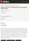 Effect of COVID-19 Outbreak on Hair Transplant Field in India
