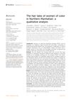 The Hair Tales of Women of Color in Northern Manhattan: A Qualitative Analysis