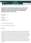 Effect of Propylene Glycol Variation on the Formulation and Characteristics of Hair Tonic from Wax Apple Leaf Extract (Syzygium Aqueum)