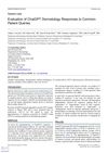 Evaluation of ChatGPT Dermatology Responses to Common Patient Queries