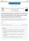 Deferoxamine Protects Cochlear Hair Cells Against Tert-Butyl Hydroperoxide-Induced Ototoxicity