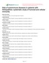 Risk of Autoimmune Diseases in Patients with RASopathies: Systematic Study of Humoral and Cellular Immunity