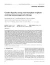 Gender Disparity Among Renal Transplant Recipients Receiving Immunosuppressive Therapy
