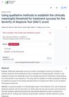 Using Qualitative Methods to Establish the Clinically Meaningful Threshold for Treatment Success for the Severity of Alopecia Tool (SALT) Score