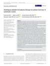 Autologous Platelet-Rich Plasma Therapy for Pattern Hair Loss: A Systematic Review