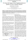 To Assess the Impact of Iron Supplementation on Quality of Life of Anemic Patients