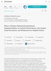 Effect of Dietary Methylsulfonylmethane Supplementation on Growth Performance, Hair Quality, Fecal Microbiota, and Metabolome in Ragdoll Kittens