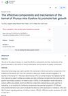 The Effective Components and Mechanism of the Kernel of Prunus Mira Koehne to Promote Hair Growth