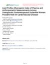 Lipid Profile, Atherogenic Index of Plasma, and Anthropometric Measurements Among Osteoporotic Postmenopausal Sudanese Women: Possible Risk for Cardiovascular Disease