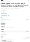 Greater Placebo Effect in Topical Than in Systemic Therapies for Androgenetic Alopecia: A Systematic Review and Meta-Analysis