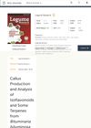 Callus Production and Analysis of Isoflavonoids and Some Terpenes from Bituminaria Bituminosa